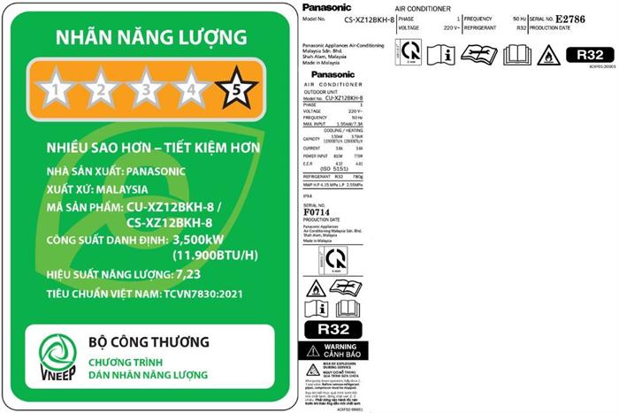 Điều Hòa Panasonic Inverter 12000BTU 2 Chiều CU/CS-XZ12BKH-8 - Model 2025